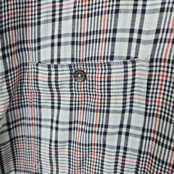 CARBON2COBALT Shirt Men's Gray Plaid Check Button Up Shirt Size M - Picture 4 of 10